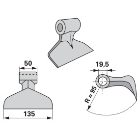 Schlaghammer B = 135 R = 95 Lo (00531279) Prillinger