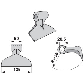 Schlaghammer B = 135 R = 95 Lo (00531282) Prillinger