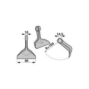 Schlaghammer B = 85  R = 100 (00531321) Prillinger