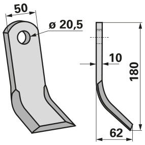 Y-Messer 50 X 10 L = 180  Lo = (00531339) Prillinger