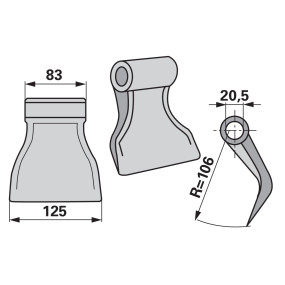 Schlaghammer B=125 H=106 Lo 20 (00531347) Prillinger