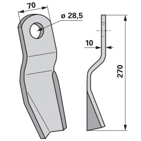 Schlegel links  70X10 L 270  L (00531363) Prillinger