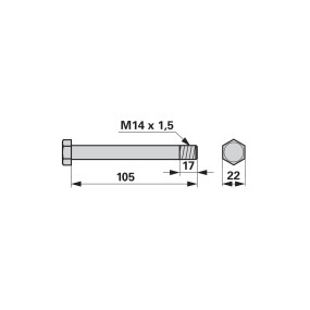 Schraube mit Mutter M14X1,5X10 (00531378) Prillinger