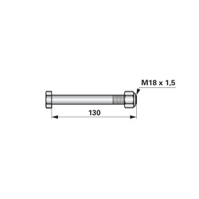 Sechskantschraube M18X2,5X130 (00531381) Prillinger