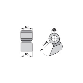 Schlaghammer B=60 H=76 Lo=26 (00531420) Prillinger