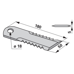 Häckslermesser 180X50X5  Anste (00544641) Prillinger