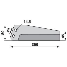 Köpfermesser rechts 350Mm (00560408) Prillinger