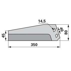 Köpfermesser links 350Mm (00560409) Prillinger