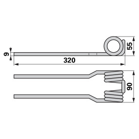 Aufzugszinke 320Mm (00560430) Prillinger