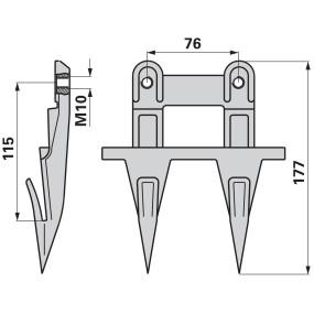 Doppelfinger Bucher H150181360 (00604190) Prillinger