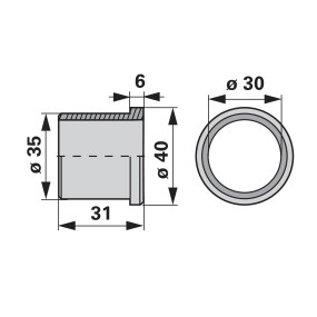 Büchse Zylindrisch 30X35X31 Mm (00606385) Prillinger