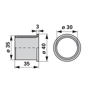 Büchse Konisch 30X35X35 Mm Ans (00606389) Prillinger