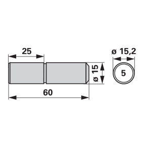 mitnehmerbolzen Dm 15,2 Mm 60 (00606599) Prillinger