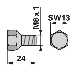 Senkschraube M8X24, Aebi 100.8 (00606784) Prillinger