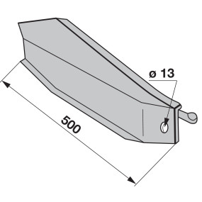 Schwadblech links Breite 475 M (00606813) Prillinger