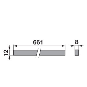 Reibleiste 12X8 Länge 661 Mm Z (00607261) Prillinger