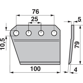 Messerhalter links Anstelle Vo (00616128) Prillinger