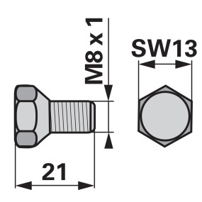 Kegelschraube M8X1X21 (00616417) Prillinger