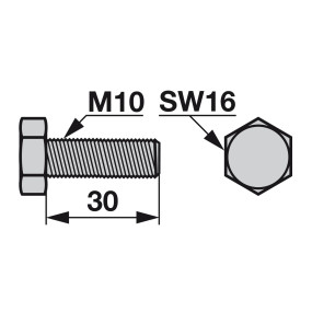 Balkenschraube M10X30 Anstelle (00616436) Prillinger