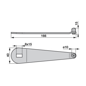 Schwinghebel (Feder) Anstelle (00616439) Prillinger