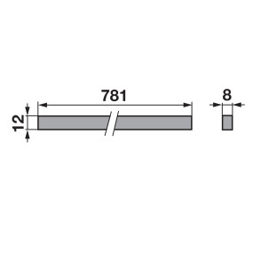 Reibleiste 12X8 Länge 781 Mm Z (00616449) Prillinger