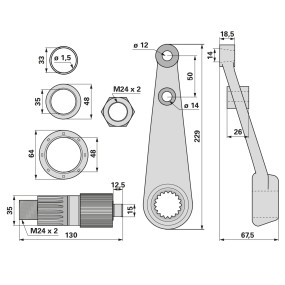 Schwinghebel Zu Bcs 523.589680 (00616609) Prillinger