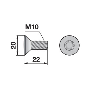 Senkschraube Torx M10X22 Anste (00628505) Prillinger