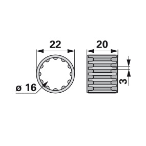 Nadelkranz K16X22X20 Anstelle (00630185) Prillinger