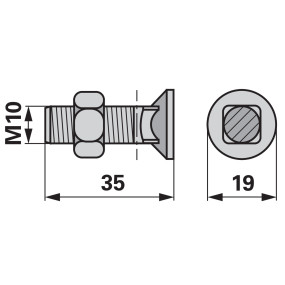 Schuhschraube M10X35 Anstelle (00630212) Prillinger