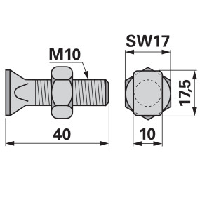 Fingerschraube M10 X 40 mit Mu (00630510) Prillinger