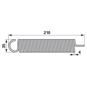 Feder Zu Stockräumer Kurz 210X (00690155) Prillinger