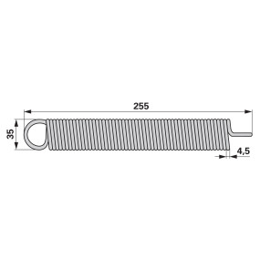 Feder Zu Stockräumer Lang 255X (00690156) Prillinger