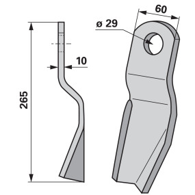 Schlegelmesser Anstelle Braun (00690179) Prillinger