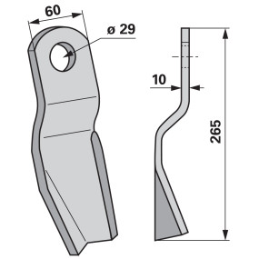 Schlegelmesser Anstelle Braun (00690180) Prillinger