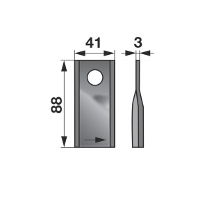 Kreiselmäherklingen links 106X (20122329) Prillinger