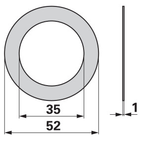 Axiallagerscheibe As 3552 Ina, (20127202) Prillinger