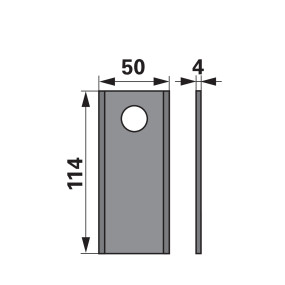 Kreiselmäherklinge Gerade 114X (281138770) Prillinger